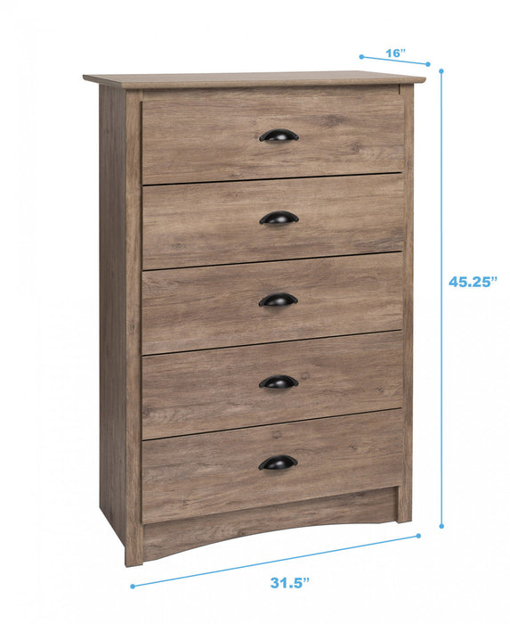 Salt Spring 5-Drawer Chest - Drifted Grey