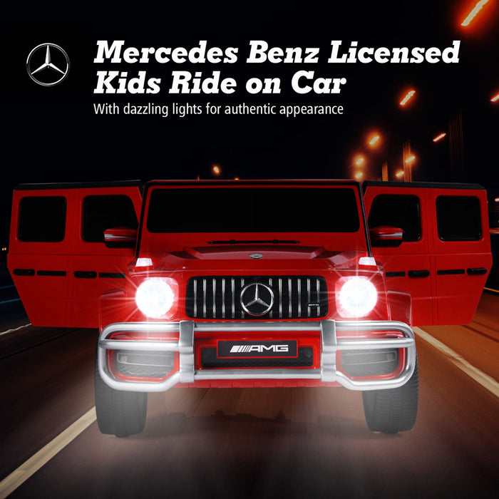 Costway 12v 2 Seats Kids Ride On Car Licensed Mercedes Benz G63 W/ Remote Control Red