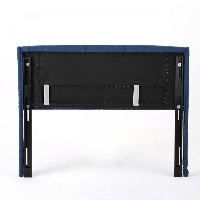 Hansen Upholstered Wingback Headboard With Button Tufting,king Size,dark Navy 