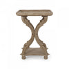 Jason Traditional Square Side Table With Shelf, Driftwood 