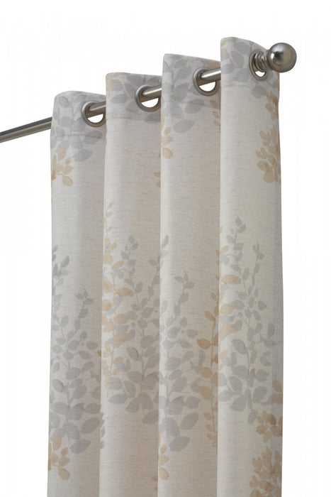 Habitat Lana Ivory Light Filtering Grommet Curtain Panel - 50 x 108