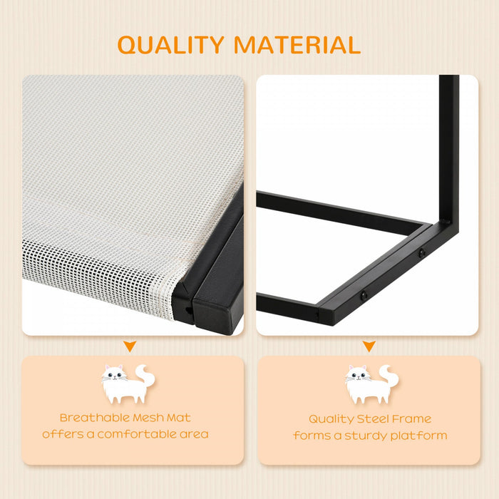 Pawhut Wall Mounted Cat Shelf, Kitten Perch, Kitty Furniture With Breathable Mesh Mat For Relaxing, 