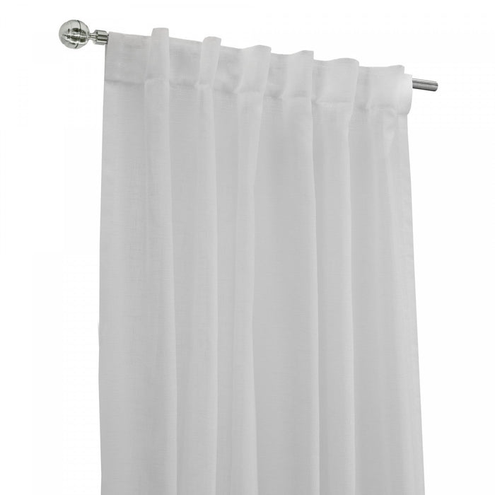 Habitat Alicante White Sheer Dual Header Curtain Panel - 52 x 95