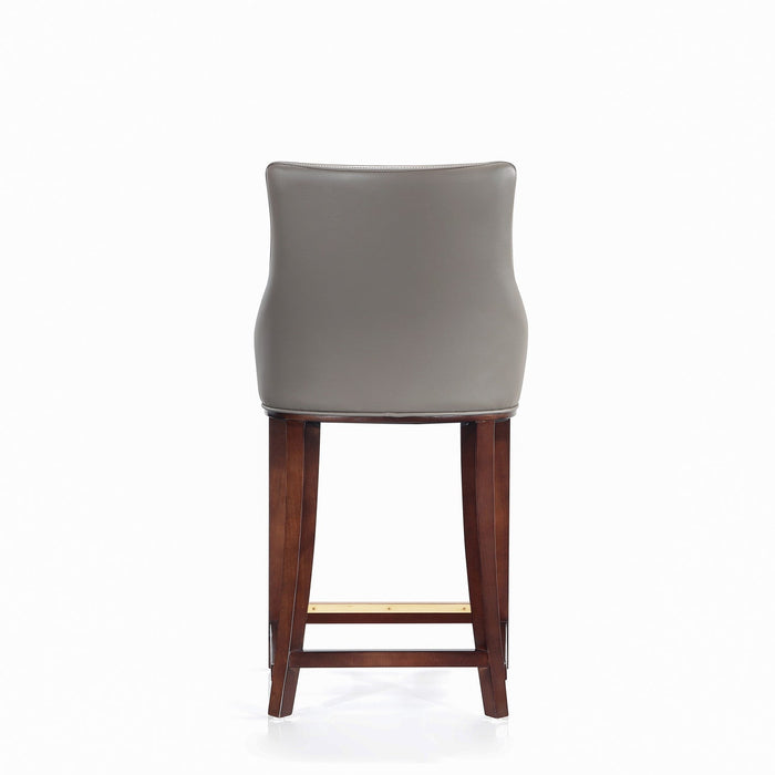 Shubert Modern Wood Upholstered Counter Stool in Dark Taupe - Set of 3 