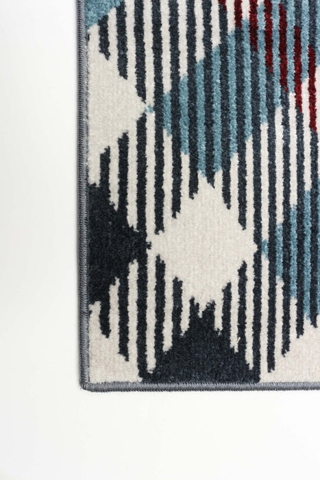 Kors Blue Machine Washable Area Rug - 2'6\" x 8'0\"
