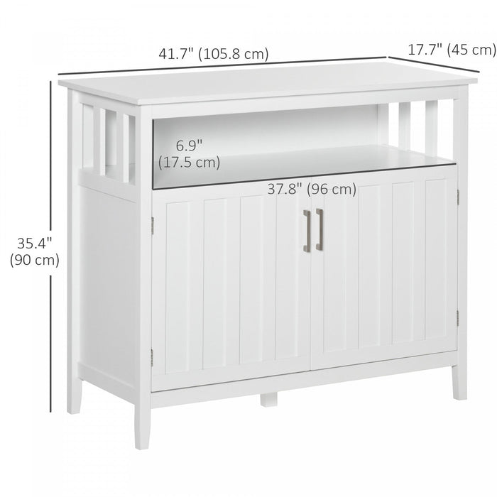 HOMCOM Sideboard Buffet Storage Cabinet Console Table with 2 Doors White
