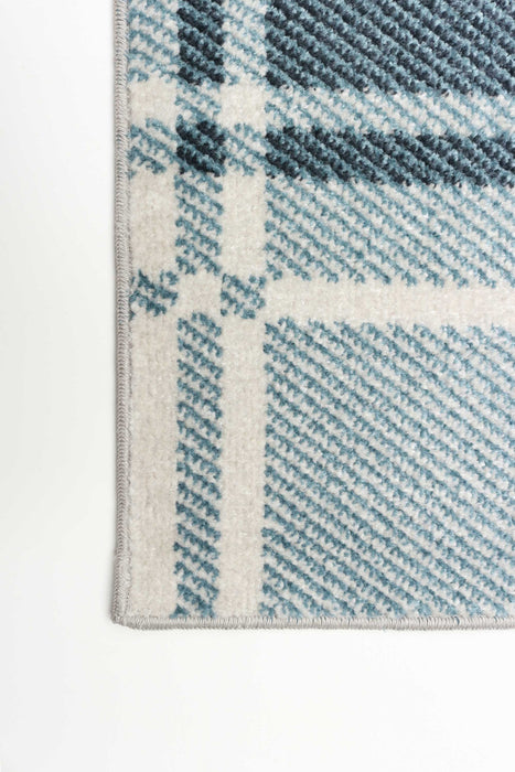 Roma Blue Machine Washable Area Rug - 2'6\" x 8'0\"