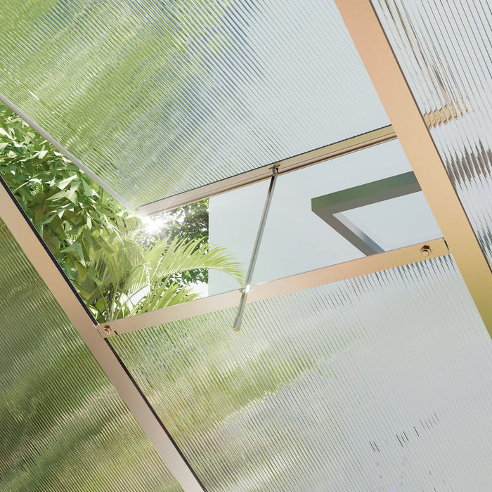 Outsunny Greenhouse, Walk-in Hot House, Clear Pc Board With Sliding Door