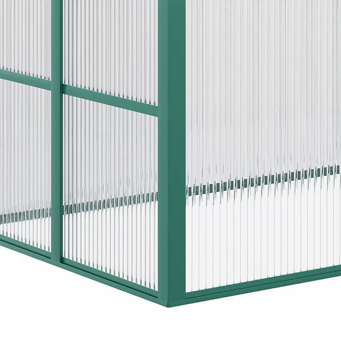 Outsunny Aluminium Cold Frame Greenhouse Garden Portable Raised Planter With Openable Top For Indoor