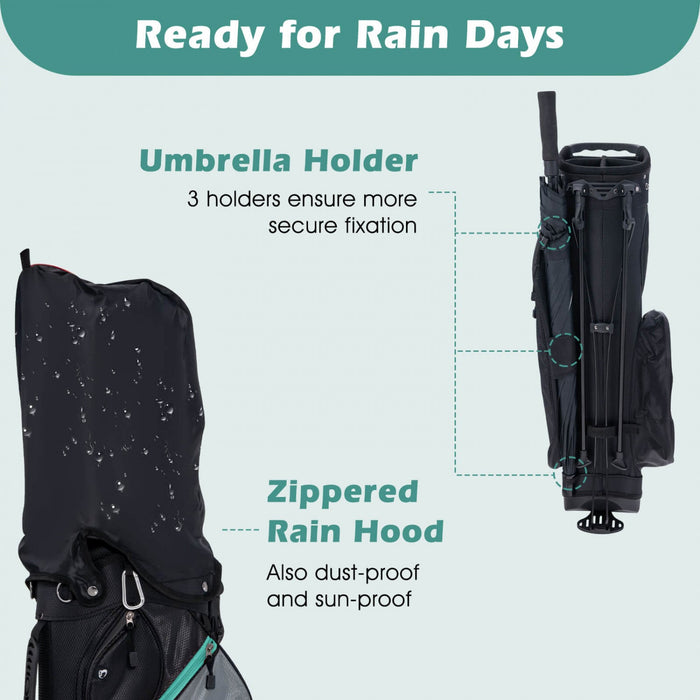Ultimate Men's Complete Golf Club Set Golf Club Package Set Incl 460cc With Rain Hood Green