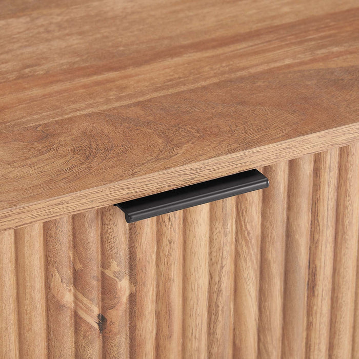 Dumbo Modern 35\" Fluted Dresser in Golden Brown (3-Drawer) 