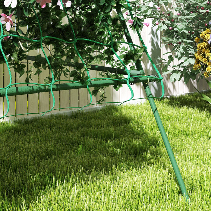 Outsunny Adjustable A-Frame Cucumber Trellis for Climbing Plants
