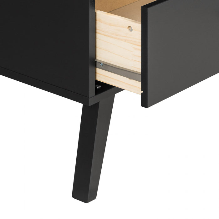 Milo 2-Drawer Tall Nightstand - Black
