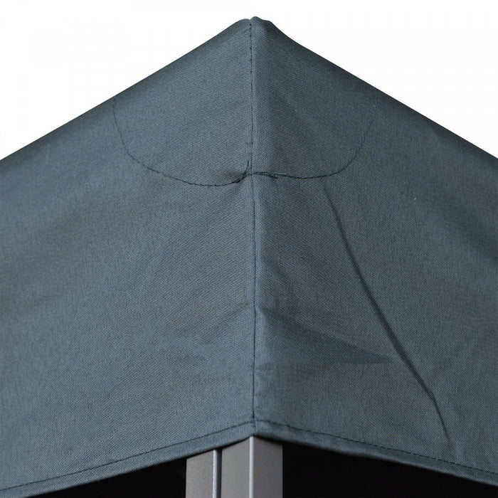 Outsunny 9.8' X 9.8' Square 2-tier Gazebo Canopy Replacement Top Cover Outdoor Garden Sun Shade, Cha