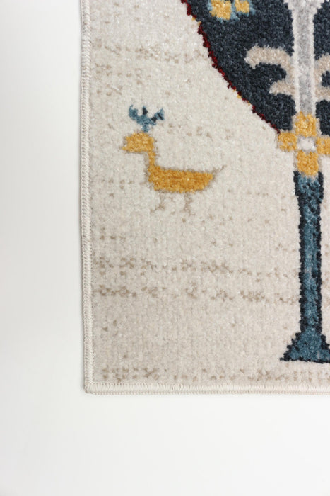 Pine Ivory Machine Washable Area Rug - 5'0\" x 7'0\"