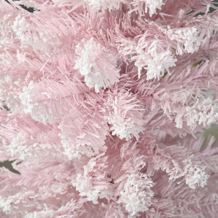 Homcom Pencil Artificial Christmas Tree With Snow-flocked Branches