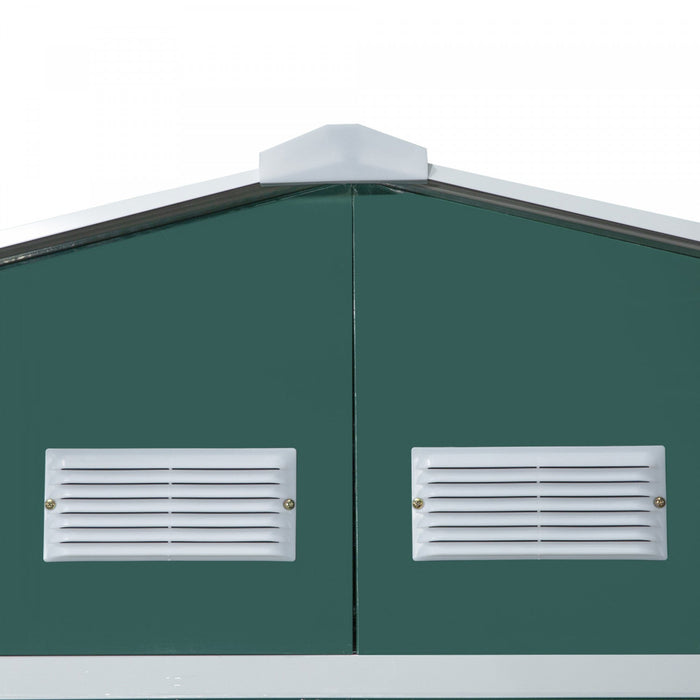 Outsunny 11' X 13' Practical Backyard Garden Storage Tool Shed Double Sliding Door 4 Ventilation Slo