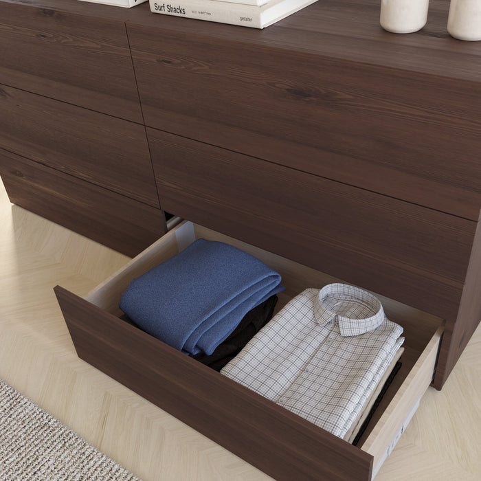 Nordika James 6-Drawer Dresser - Truffle