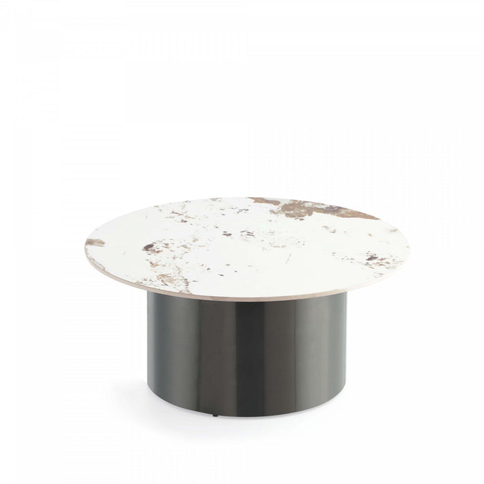 Alondra Modern Glam 2-Piece Coffee Table & End Table Set in Black 