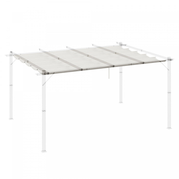 Outsunny Retractable Replacement Pergola Canopy For 10' X 13' Pergola, Pergola Cover Replacement, Cr