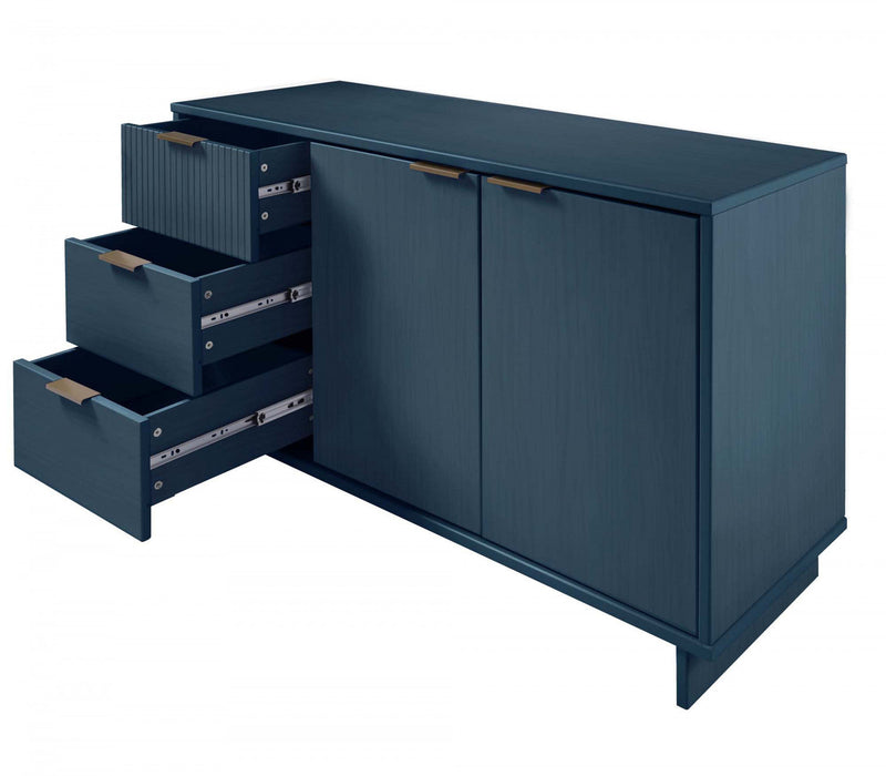 Granville Modern 55\" Sideboard in Midnight Blue Buffet 