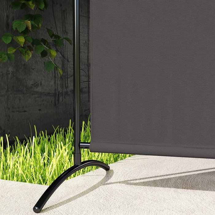 Outsunny Single Panel Privacy Screen, Uv30+ Room Divider, Dark Grey