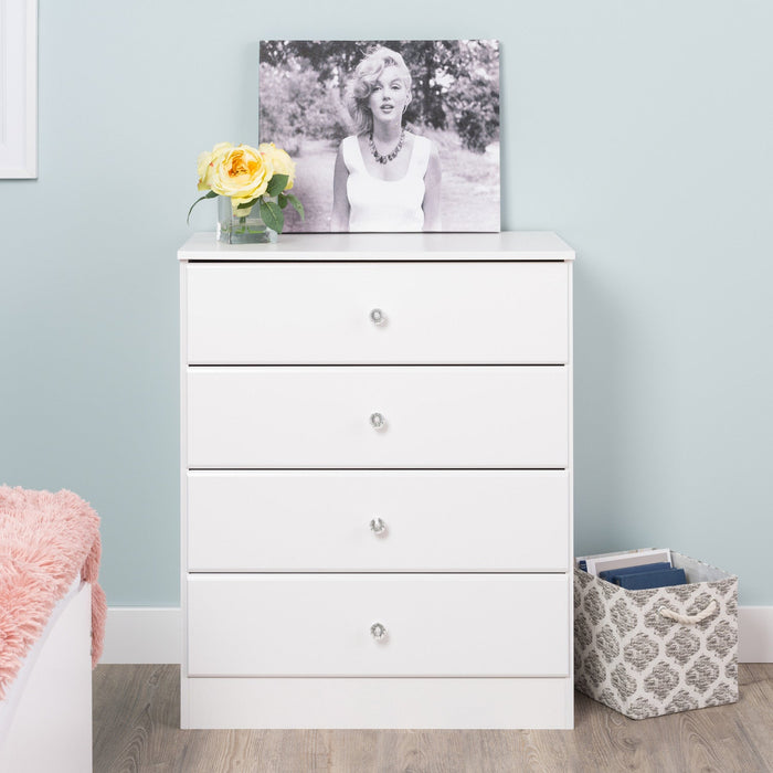 Astrid Kids 4-Drawer Dresser - White