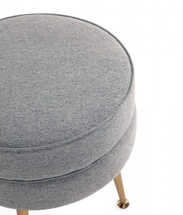 Bailey Mid-Century Modern Upholstered Accent Ottoman in Gray 