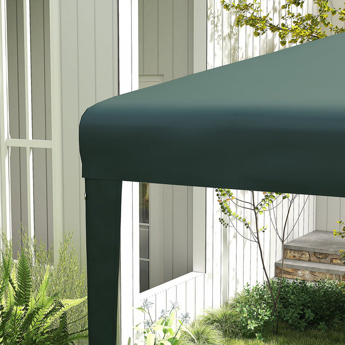 Outsunny 9' X 9' Party Tent Portable Gazebo Canopy For Weddings Parties Outdoor Sunshade With Dresse