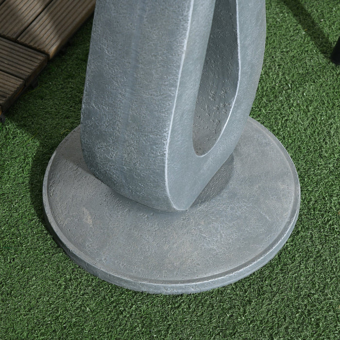 Outsunny Resin Bird Bath For Outdoors, 20.1" Tall Birdbath With Stone Look
