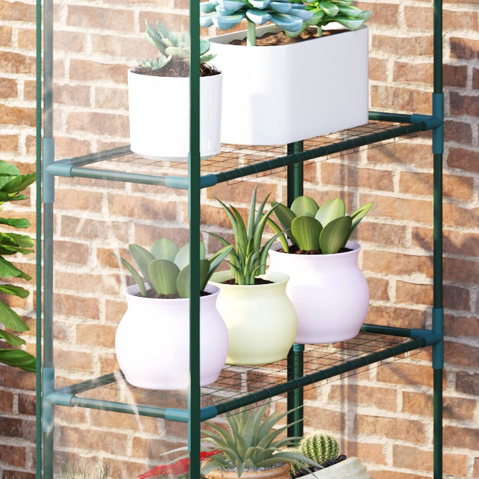 Outsunny 56\" X 29\" X 77\" Portable Walk-in Greenhouse Garden Flower Plant Growing Warm House W/ 4 Tie