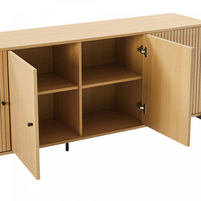 Magnolia Modern 71\" Sideboard in Light Oak Buffet 