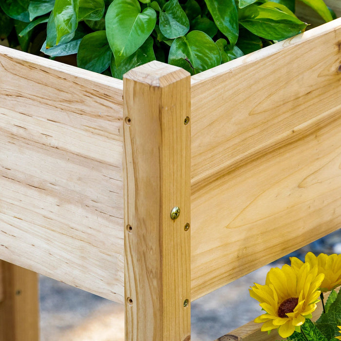 Outsunny 3-tier Raised Garden Bed, Elevated Planter Boxes, Freestanding Wooden Plant Stand For Veget
