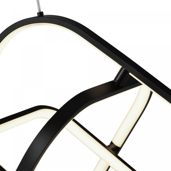 Sienna 30 W LED Square Black Pendant