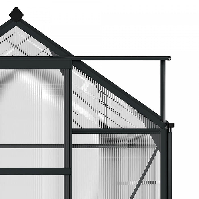 Outsunny 6' X 8' Clear Polycarbonate Greenhouse Walk-in Green House Garden Plants Grow Galvanized Ba