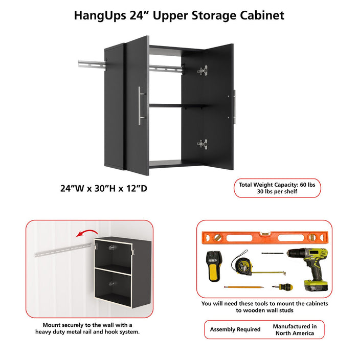 Hangups 24\" Upper Storage Cabinet Light Grey