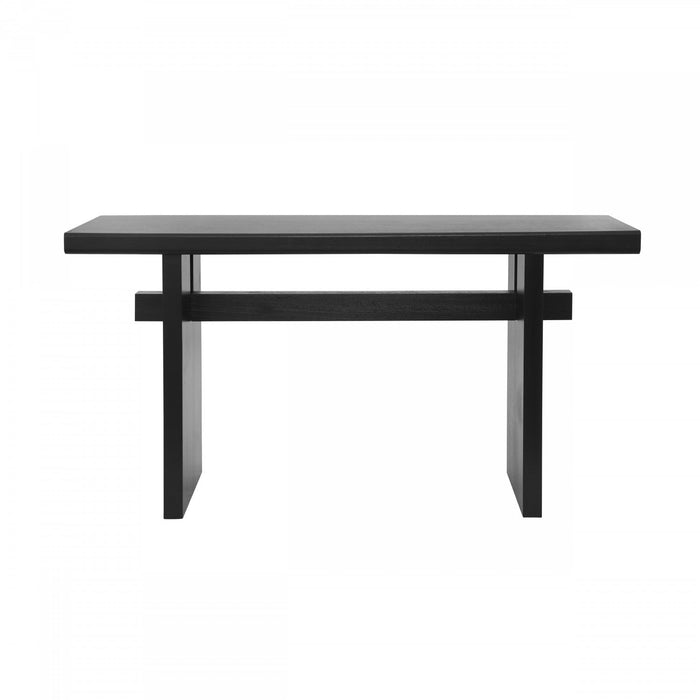 Emma 59.25\" Farmhouse Style Sofa Table for Entryway - Black 