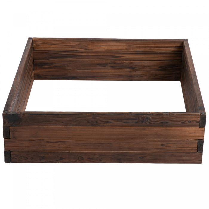 Outsunny Garden Raised Bed Wooden Planter Box Outdoor Grow Containers For Outdoor Patio Plant Flower