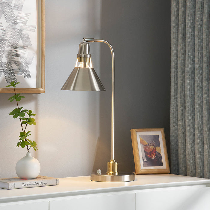Brade Brushed Nickle Table Lamp