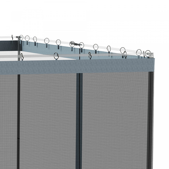 Outsunny Replacement Mosquito Netting For Gazebo 10' X 10' Screen Walls For Canopy With Zippers For 