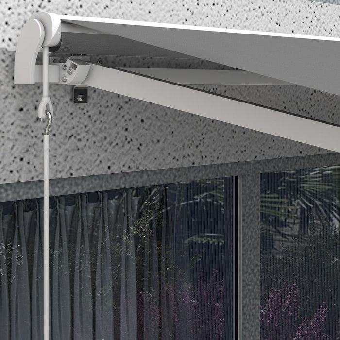 Outsunny 10' X 8' Electric Retractable Awning W/ Remote Controller, Grey