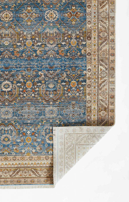 Gianna Traditional 2'6\" x 8'0\" Runner Rug in Blue Indoor Area Rug 