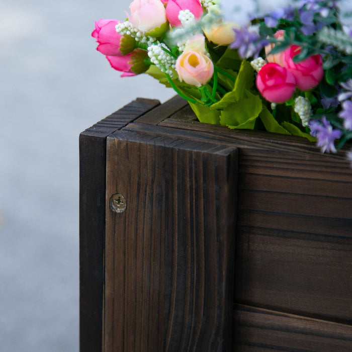 Outsunny 3.3 X 1.2 X 1.2 Ft Garden Raised Bed Planter Grow Containers For Outdoor Patio Plant Flower