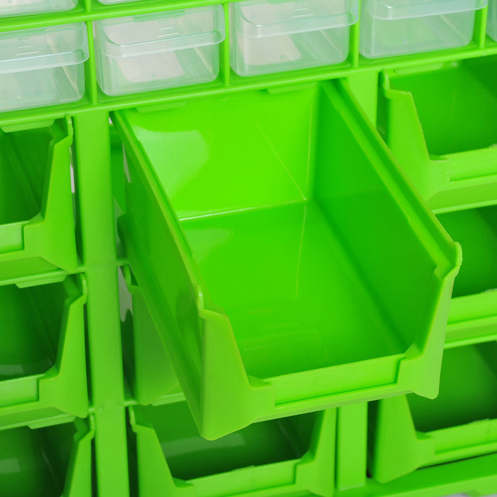 Durhand 39 Drawer Plastic Parts Storage Hardware And Craft Cabinet Green