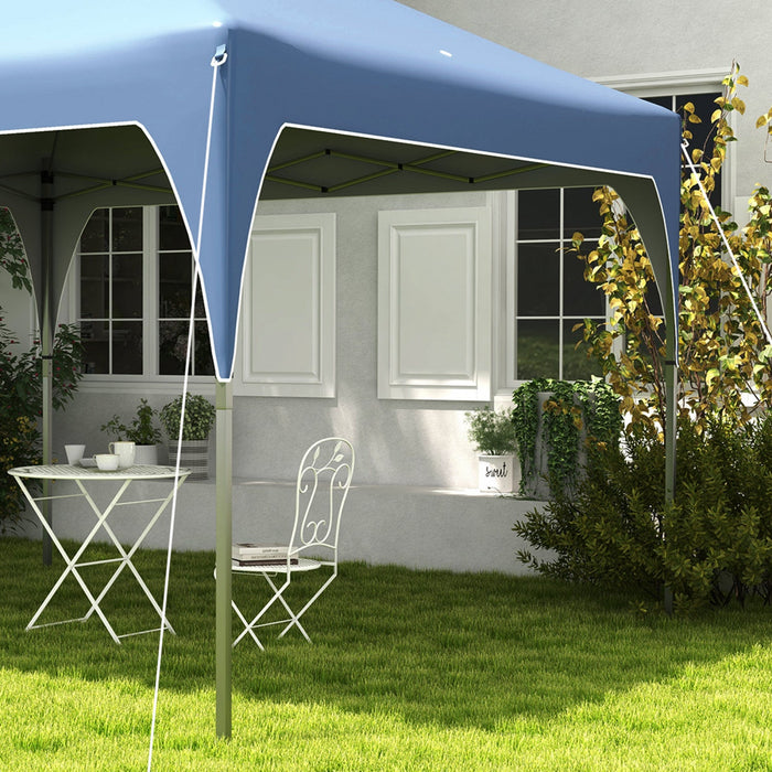 Outsunny 10'x10' Pop Up Canopy, Easy Set Up Party Tent With 2 Tier Vented Roof And Carrying Bag For 