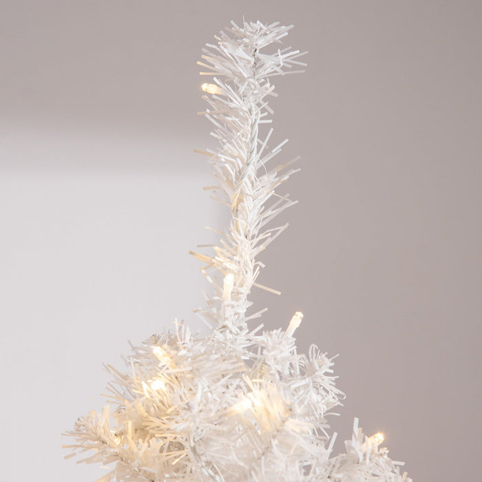 Homcom 6ft Prelit Artificial Christmas Tree With 250 Warm White Led Lights And 1000 Tips