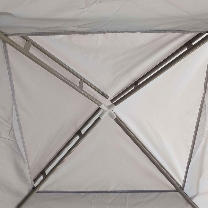 Outsunny 10' X 10' Canopy Tent, Party Tent With Mesh Netting And Double Tier Roof For Backyard, Gard
