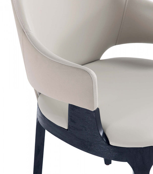 Kara Modern 8-Piece Dining Chair Set in Light Gray 