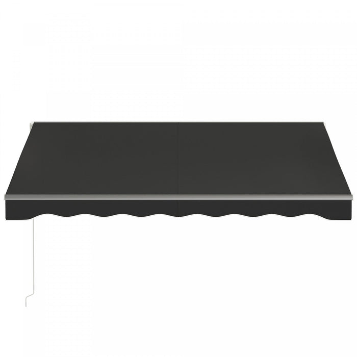 Outsunny 10' X 8' Electric Retractable Awning W/ Remote Controller, Black