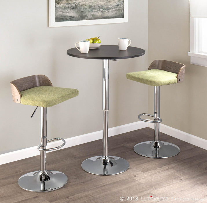 LumiSource Adjustable Contemporary Bar Dining Pub Table - Black
